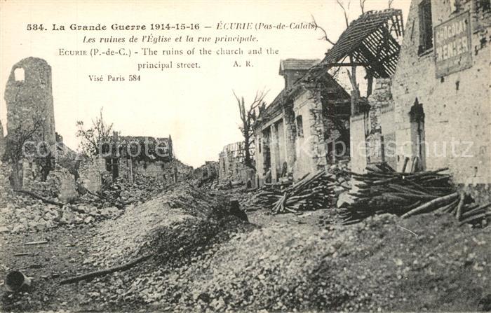 Ecurie Grande Guerre 1914-15-16 Ruines Eglise