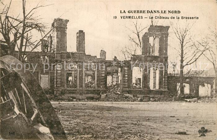 Vermelles Grande Guerre 1914-15-16 Ruine Chateau