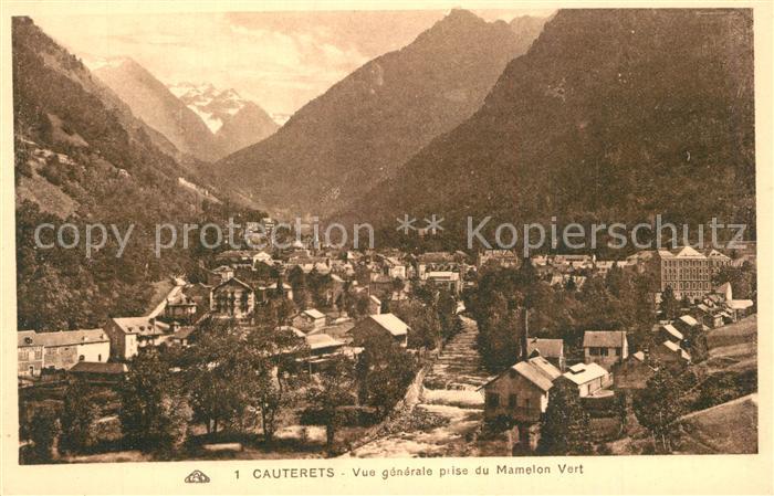 Cauterets Vue prise du Mamelon Vert
