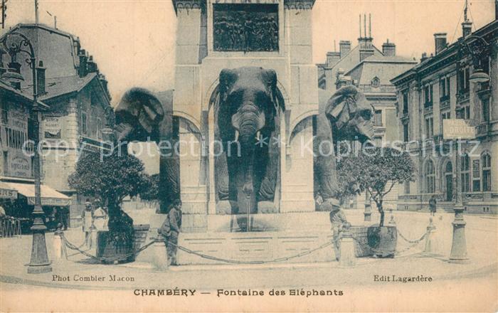 Chambery Savoie Fontaine des Elephants