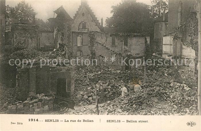 Senlis Pas-de-Calais Rue de Bellan ruine La Guerre 1914