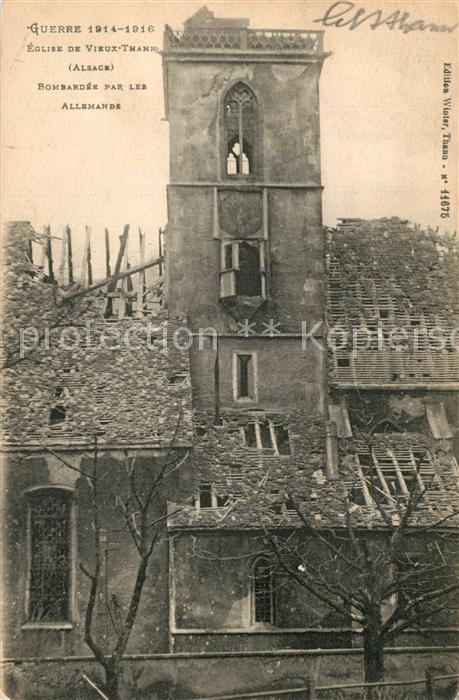 Thann Haut Rhin Elsass Eglise La Guerre 1914-1916 Ruine