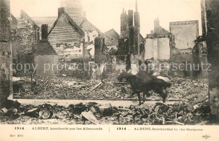 Albert Somme Rue bombard?e La Grande Guerre 1914 Sol