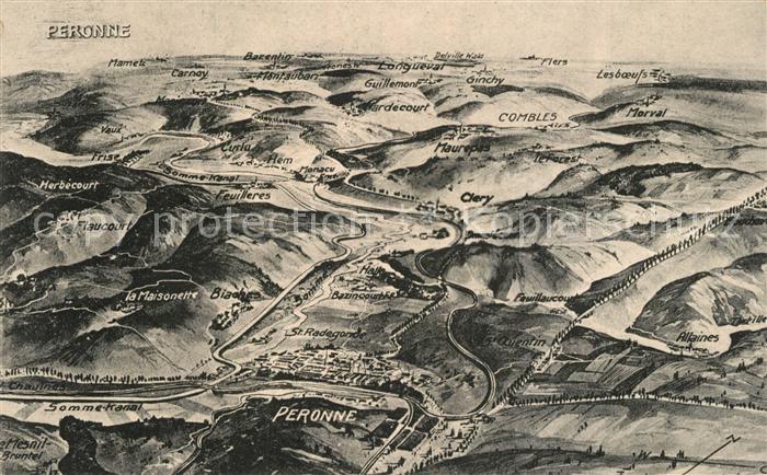 Peronne 80 Somme Panoramakarte