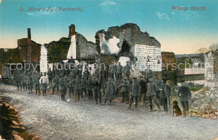 Py St. Marie Ruines de la Grand Guerre 1914/15 Soldaten