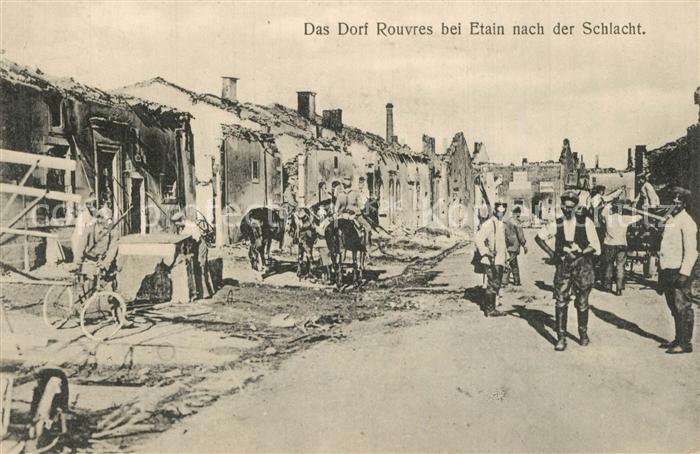 Rouvres Etain Ruinen nach der Schlacht