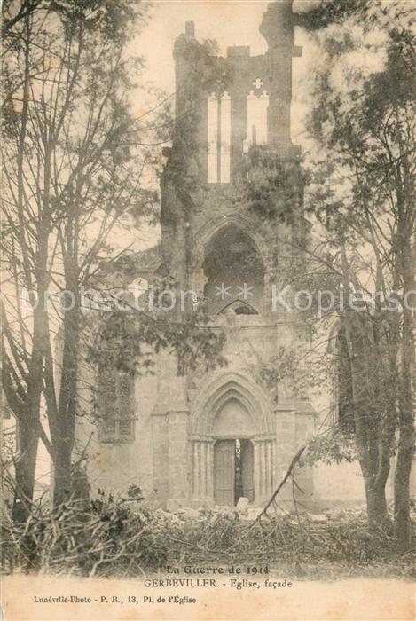 Gerbeviller la Martyre Eglise Ruine