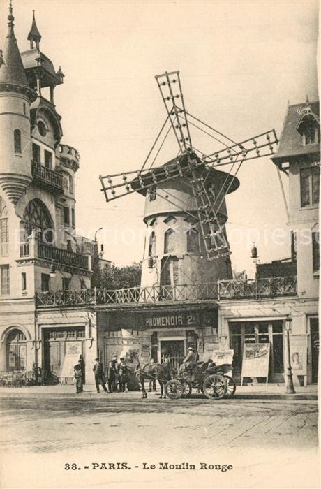 Paris Mouling Rouge Pferdekutsche