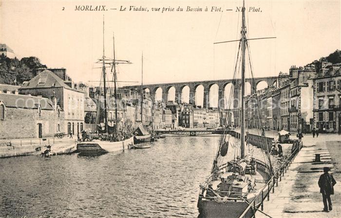 Morlaix Viaduc vue prise du Bassin a Flot Hafen