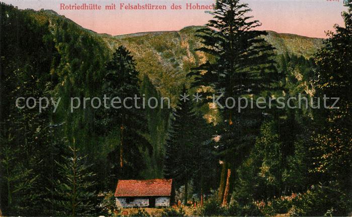 Hohneck Rotriedh?tte mit Felsabst?rzen