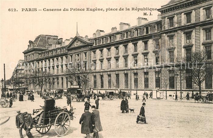 Paris Caserne du Prince Eugene Place de la Republique