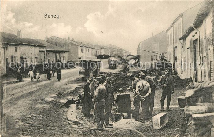 Beney-en-Woevre Strassenpartie Soldaten