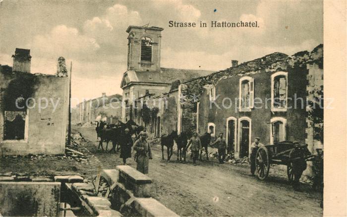 Hattonchatel zerst?rte H?user Soldaten