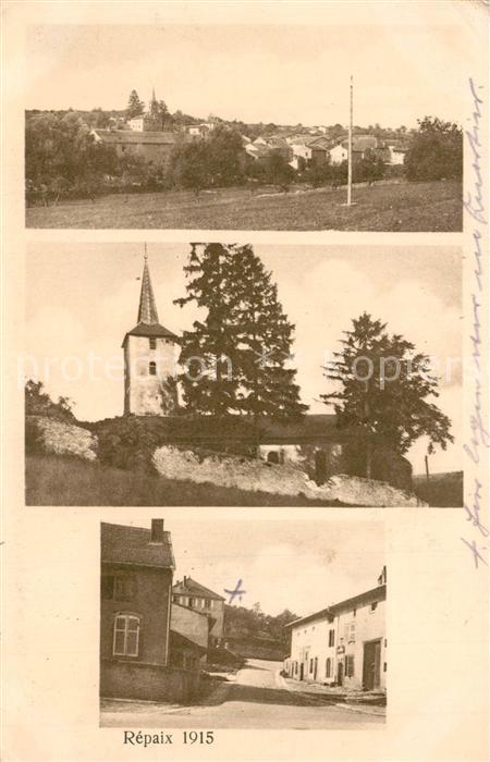 Repaix Ortspartien mit Kirche