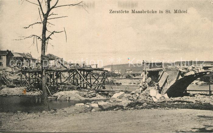 Saint-Mihiel zerst?rte Maasbr?cke