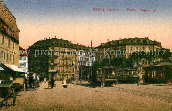 Strasbourg Alsace Place d`Austerlitz Strassenbahn