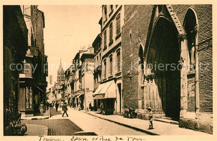 Toulouse Haute-Garonne Eglise et Rue du Tour