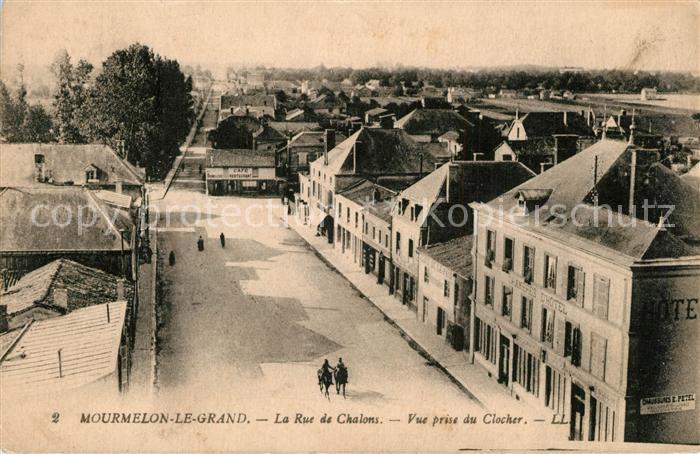 Mourmelon-le-Grand Rue de Chalons Pferde Vue prise du Cloc