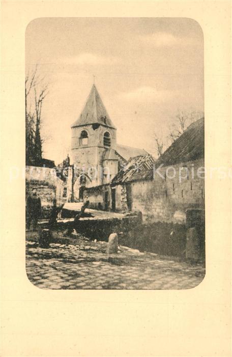 Souchez Kirche im Weltkrieg 1914-16 Westfront