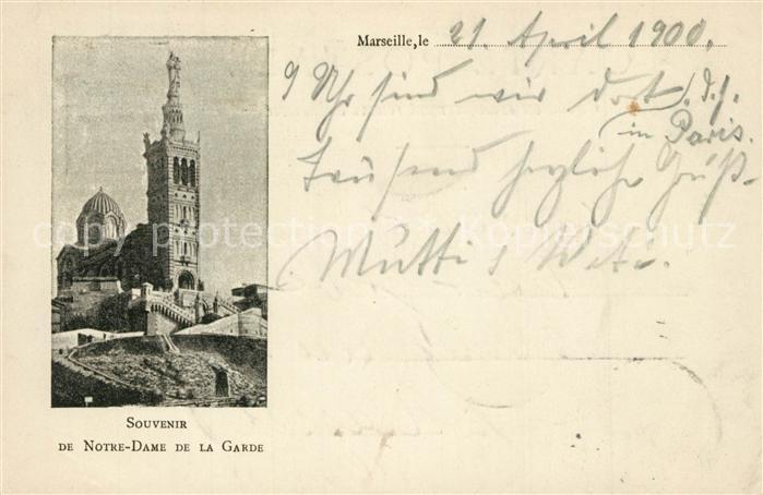 Marseille Bouches-du-Rhone Souvenit De Notre Dame de la Garde