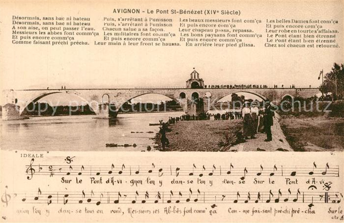 Avignon Vaucluse Le Pont Saint B?n?zet Lied