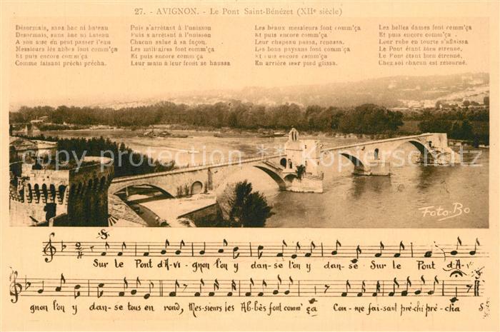 Avignon Vaucluse Le Pont Saint B?n?zet Lied