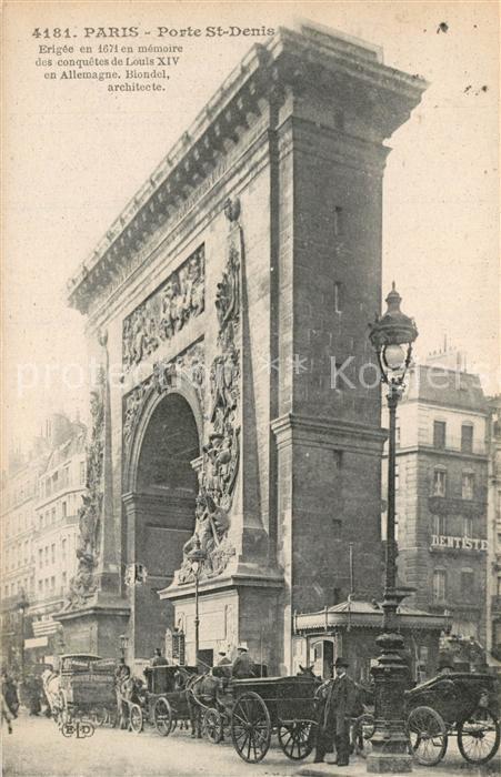 Paris Porte St-Denis Pferdekutschen