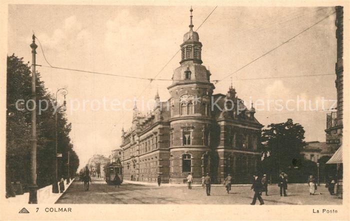 Colmar Haut Rhin Elsass La Poste Strassenbahn