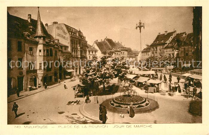 Mulhouse Muehlhausen 68 Alsace Place de la Reunion Jour de Marche