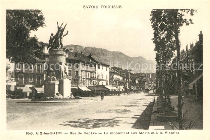 Aix-les-Bains Rue de Geneve Le Monument aux Morts et