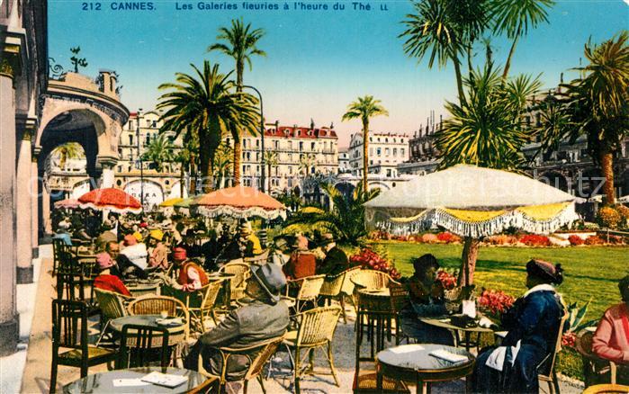 Cannes Alpes-Maritimes Les Galeries fleuries a L heure du The