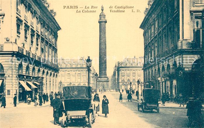 Paris Rue de Castiglione Colonne Vendome
