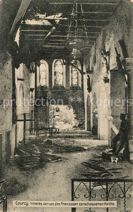Corcy zerst?rte Kirche innen