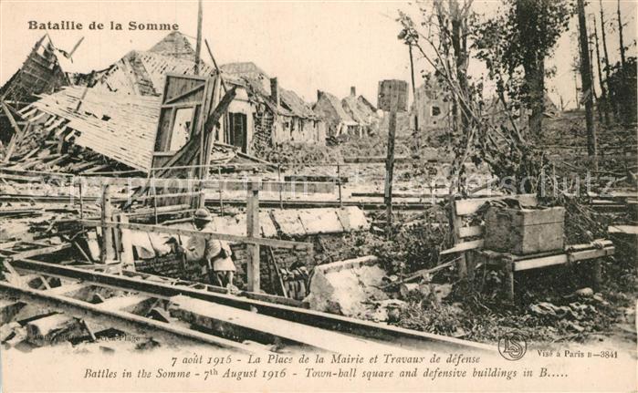 Somme Departement Place de la Mairie et Travaux de defense