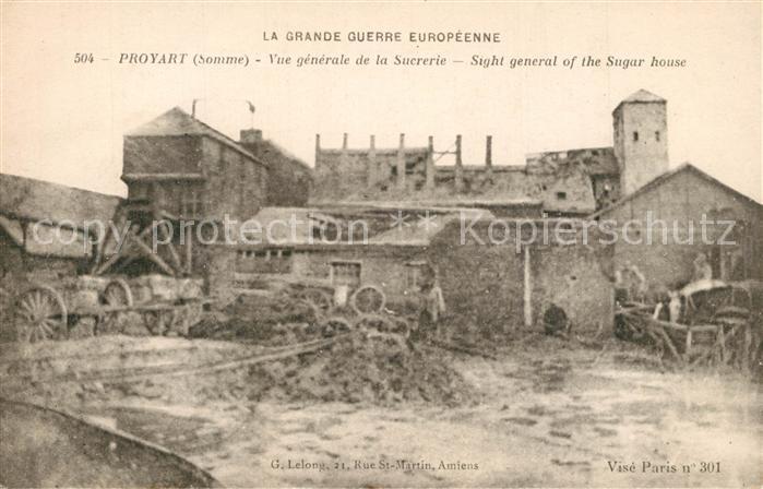 Proyart Grand Guerre 1914-1916 Sucrerie