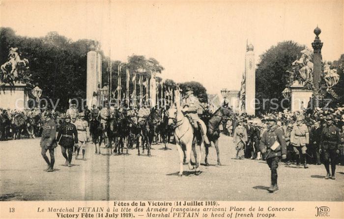 Paris Fetes de la Victoire 14. Juillet 1919 S
