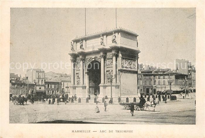 Marseille Bouches-du-Rhone Arc de Triomphe mit Liste von 1904