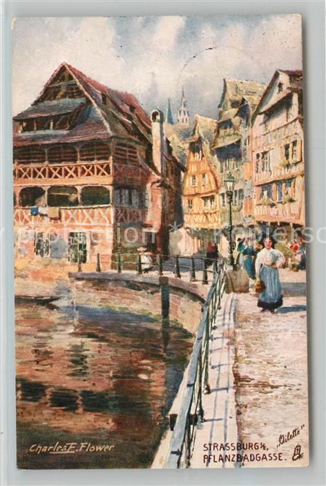 Strasbourg Alsace Pflanzbadgasse K?nstlerkarte