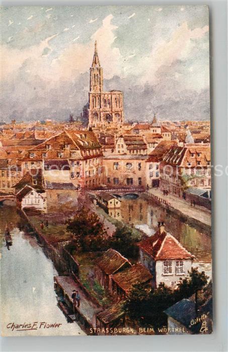 Strasbourg Alsace Beim W?rtel K?nstlerkarte Flower