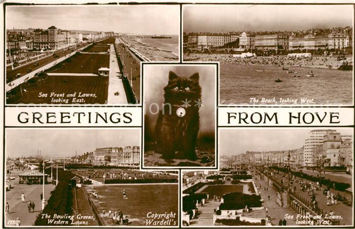 Hove Brighton Sea Front and Lawns The Beach The Bowling Greens