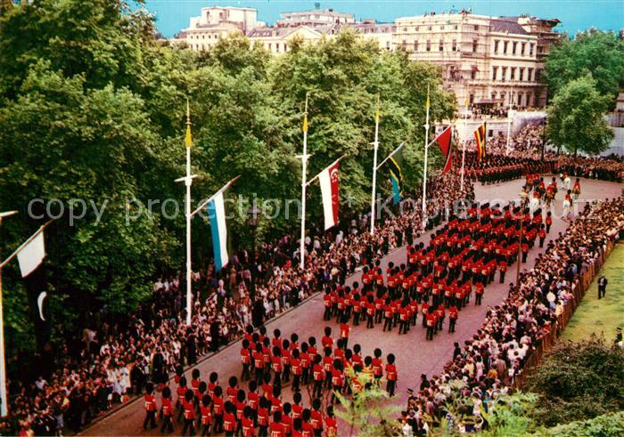 London The Guards marching from Horse Guards Parade to Buckingham Palace