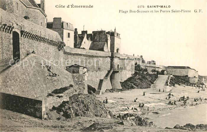 Saint-Malo 35 Plage Bon Secours et les Portes Saint Pierre
