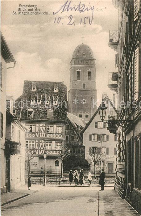 Strassburg Elsass Blick auf die St Magdalenenkirche