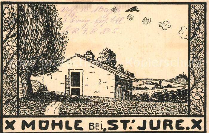 Saint-Jure Muehle Zeichnung