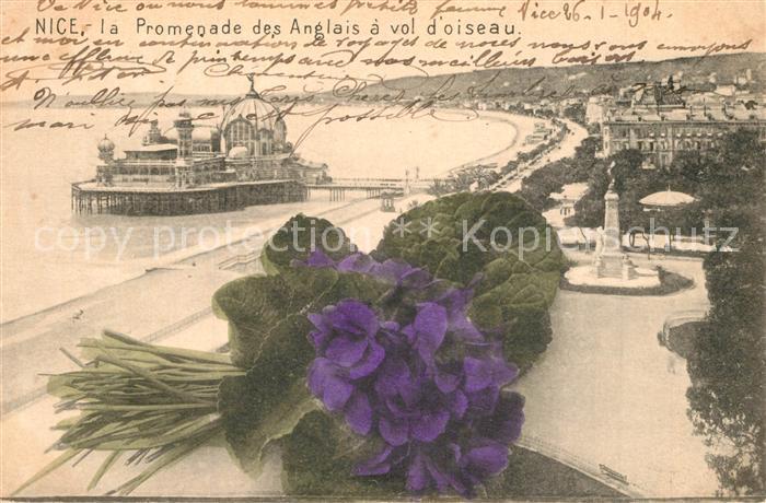 Nice Alpes Maritimes La Promenade des Anglais a vol d oiseau