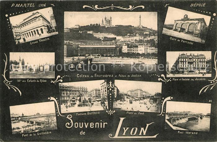 Lyon France Gran Theatre Coteau de Fourvieres et Palais de Justice Gare de Perra