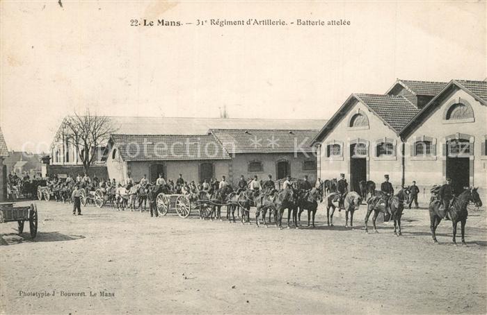 Le Mans Sarthe 31e Regiment d’Artillerie Batterie atte