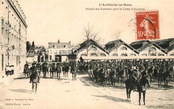Le Mans Sarthe Regiment d’Artillerie Depart des Batter