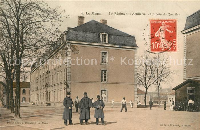 Le Mans Sarthe 31e Regiment d’Artillerie Un coin du Quartier