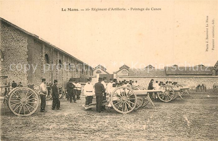 Le Mans Sarthe 31e Regiment d’Artillerie Pointage du Canon